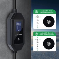 Chargeur de véhicule électrique portable Bomern GBT 3,5 kW 7 kW avec contrôle par application, chargeur portable type 2 BYD 32 ampères
