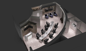 Design d'Interni per Barbieri, Espositore Professionale per Parrucche, Set di Arredamento per Barbiere Personalizzabile, Chiosco per Salone di Bellezza - Product Image 4