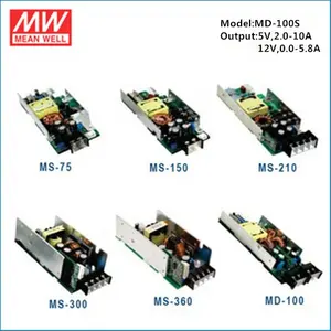 Mean Well Isolated Công Suất Kép Đầu Ra 12V 5V MD-100S 100W 12V 5V