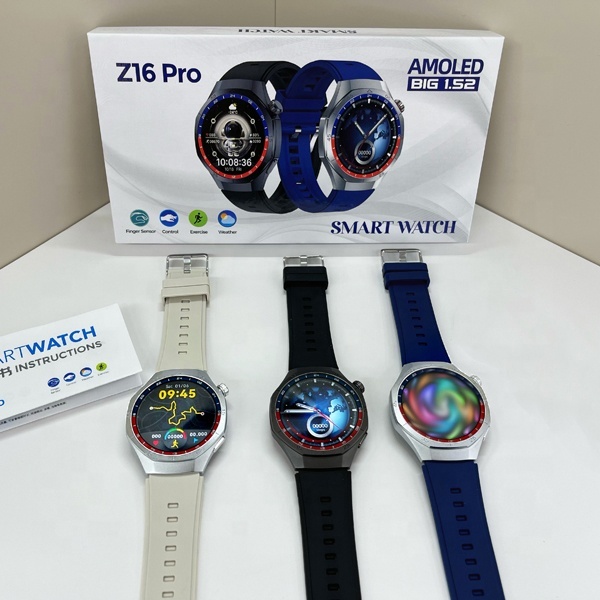 Z16 Pro Smart Watch 1.52 inch HD Amoled Screen BT Music Calling Wristwatch Fitness Tracker Heart Rate Monitoring Smartwatch 2025