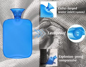 2022 New Rubber Hot Water <b>Bottle</b> with Cover Knitted,Transparent Hot Water Bag 2 Liter - Product Image 3
