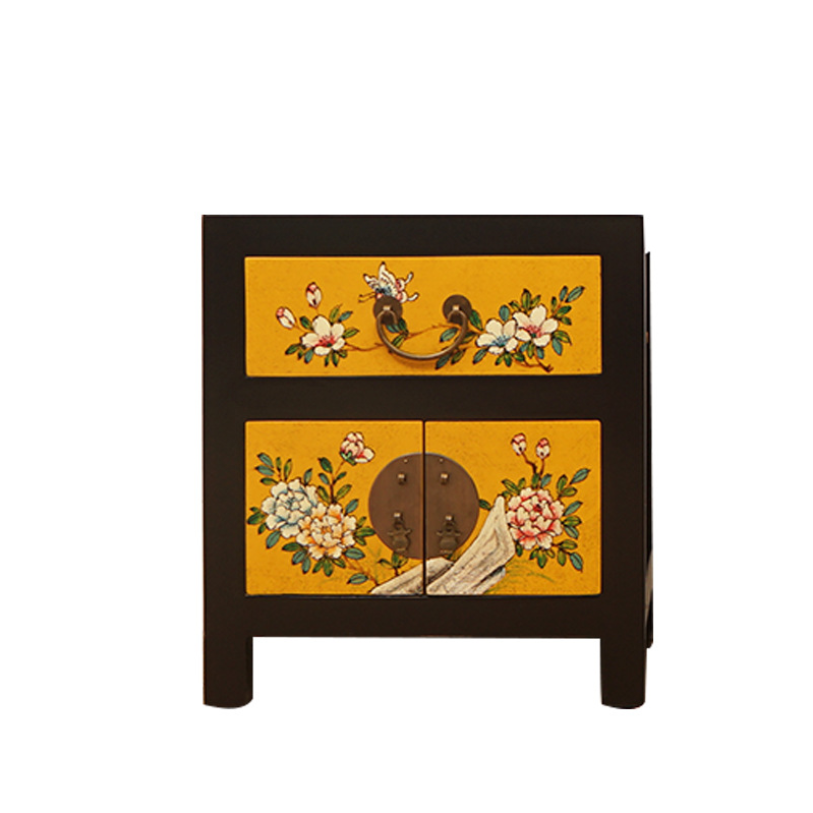 Традиционная античная деревянная тумбочка ручной работы в китайском стиле для спальни, прикроватный столик, мебель для гостиной, кабинета