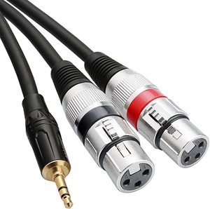 <span class=keywords><strong>Cable</strong></span> Matters 3,5mm 1/8 "TRS a 2 <span class=keywords><strong>XLR</strong></span>, <span class=keywords><strong>Cable</strong></span> macho a macho, Aux a Dual <span class=keywords><strong>XLR</strong></span> - Product Image 1