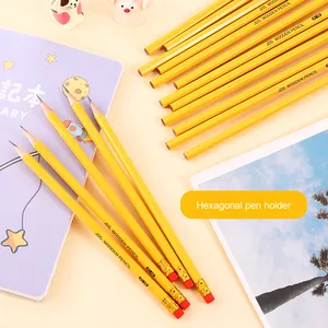 Yellow HB schizzo scuola elementare disegno di scrittura quotidiana matite in legno con le cancellatrici - Product Image 1