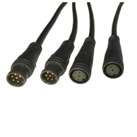 Connecteur d'alimentation aviation basse tension à connexion rapide M8 mâle/femelle en cuivre, étanche IP65 en PVC pour raccordements de câbles