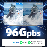 Neues 16K HDMI 2.2 Kabel HDMl-kompatibles Kabel 16 K30Hz/60Hz 8 K120Hz 4 K240HzHDR HDCP 96 Gbit/s für HDTV Laptop Xbox Ps5 Switch 2.1