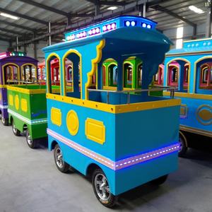 Suministro directo de fábrica Amusement Funfair Rides Tren sin rieles con pilas, <span class=keywords><strong>Thomas</strong></span> Smile Face Train para niños - Product Image 5