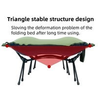 Lit de camp léger pour l'extérieur Lit pliant en aluminium Matelas gonflable Lit de camping