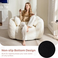 Sofá Cama Minimalista Moderno Transfronterizo, Sillón de Lectura Acolchado Extra Grande y Suave, Espuma Triturada, Resistente a Arañazos y al Cabello