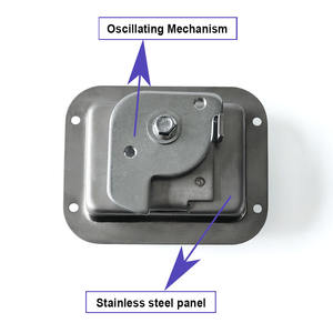 Замок-защелка без ключа для прицепов, караванов, грузовиков, ящиков для инструментов, нержавеющая сталь, открывание сбоку, с Т-образной ручкой, с возможностью замка - Product Image 3