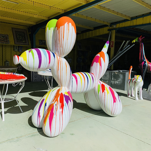 Scultura in acciaio inossidabile progettata su misura con installazione artistica colorata: una festa visiva di <span class=keywords><strong>cani</strong></span> palloncini creativi - Product Image 1