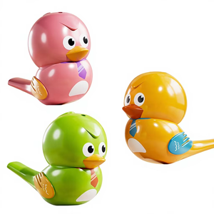 Ensemble de jouets musicaux sensoriels en forme d'oiseaux sifflants de dessin animé pour tout-petits avec nœuds papillon colorés - Product Image 4