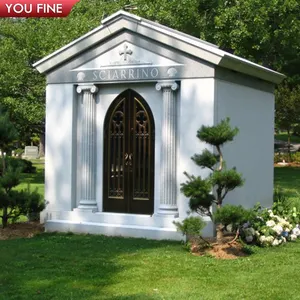 Diseño personalizado Simple barato mármol mausoleo de la familia para la venta