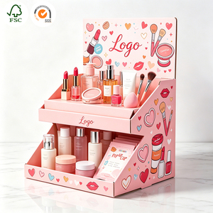 Espositore Girevole Pieghevole PDQ all'Ingrosso, Espositore POP Personalizzato in Cartone Ecologico Smontabile per Negozi di Cosmetici e <span class=keywords><strong>Snack</strong></span> - Product Image 1