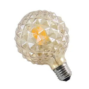 Vintage rétro Edison ananas forme verre clair 220V 4W LED ampoule à filament