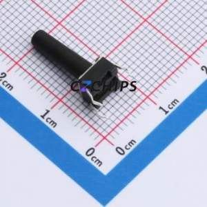 TS013-CBW1EH16.0 Tactile Switch Through hole-4P,6x6mm Switch Single Pole Single Throw Round Button 1.8N Through Hole - Product Image 2