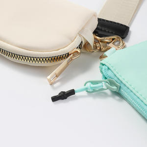 High Quality Luxury Fashion Double <b>Wrist</b> Wallet Coin <b>Bag</b> Custom Dual Pouch Wristlet Keychain Bracelet Card Holder Wallet - Product Image 4