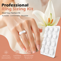Kit de mesure de taille de bague professionnel, jauge de doigt, ensemble de mesure écologique jetable en ABS+Résine, pour hommes et femmes, norme américaine 6 à 13, précis