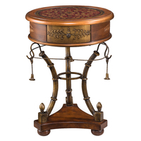 Console de salon en bois de bouleau massif de style européen, peinte à la main, design antique, couleur personnalisée, meubles de maison en métal
