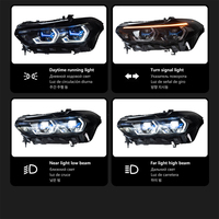 Pour BMW X5 G05 2019-2023, ensemble de phares à LED bicolores avec lentille laser et feux de jour Spoon DRL, kit de modernisation