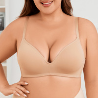 Soutien-gorge quotidien confortable sans armatures Ladymate ODM/OEM, T-shirt, soutien-gorge grande taille, femme, couleur unie, soutien-gorge grande taille pour femmes