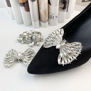 Shiwei afneembare handgemaakte hoogwaardige duurzame milieuvriendelijke modieuze strass kristallen schoenclip voor dames bruidsschoenen - Product Image 2