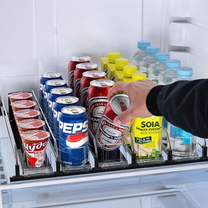 Supermarket Plastic Smart Dispensers Automatic Spring Loaded Bottle Soda Can Beverage Roller System <b>Shelf</b> <b>Drink</b> Pusher - Product Image 5