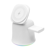 Chargeur sans fil magnétique 3-en-1 à charge rapide 15W, gadgets uniques, chargeur de téléphone portable magnétique, gadgets uniques, chargeur de téléphone portable d'usine