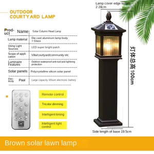 Lámpara Solar LED para Jardín, Poste de Luz para Exteriores, Aleación de Aluminio, Resistente al Agua IP65, Luz Diurna de 5000K, Sensor de Movimiento, CRI90 - Product Image 4