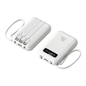 Mini Banco de Energía de 20000mAh con Cables Integrados, Carga Rápida de 20W, Pantalla LED, Cargador de Batería Externo Portátil, Batería Externa - Product Image 2