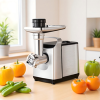 Hachoir à viande électrique entièrement automatique et machine à saucisses 450W avec moteur à noyau en cuivre pur, pour usage domestique, en acier inoxydable, pour le remplissage de saucisses