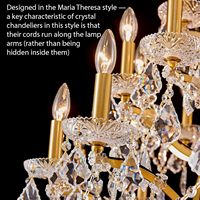 Lustre en cristal de luxe en laiton Maria Theresa à 42 lumières avec douille E12 pour les pièces à haut plafond, les villas, les halls d'entrée et les couloirs