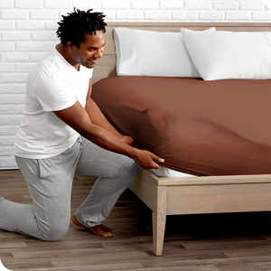 Anyu Ultra morbido come biancheria da letto in cotone e fondo traspirante lenzuolo con angoli 100% poliestere con tasca Extra profonda - Product Image 3