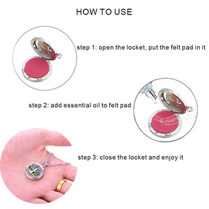 Nueva llegada de acero inoxidable flor animales geométrico hueco aromaterapia difusor Perfume caja abierta colgante collar para mujer - Product Image 3