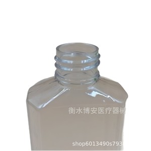 Flacon plat octogonal en plastique transparent de 60 ml avec bouchon à clapet pour usage médical et esthétique - Product Image 5