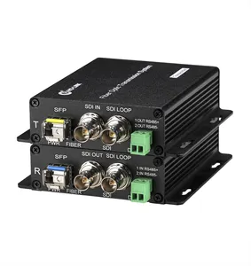 Conversores de mídia de vídeo SDI 3G, transmissor e receptor de dados de áudio e vídeo SDI, extensor de fibra SFP LC de fibra única