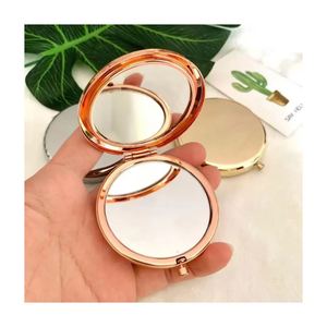 Customized Rose Gold Mirror for <b>Makeup</b> <b>Compact</b> Cosmetic Mirror Engraving Logo - Product Image 1