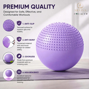 <span class=keywords><strong>Ballon</strong></span> <span class=keywords><strong>de</strong></span> Yoga Anti-éclatement Texturé Épaissi 55cm 65cm 75cm en PVC Gonflable <span class=keywords><strong>pour</strong></span> Fitness Adultes Femmes Enceintes Vente en Gros Personnalisé - Product Image 2