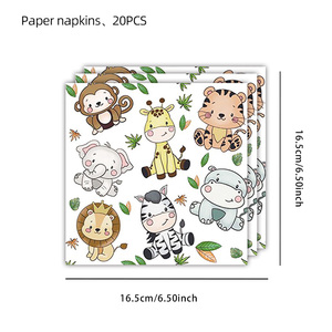 Hoang Dã Một Sinh Nhật Đảng Trang Trí Thiết Lập Trẻ Em Của Ngày Trở Lại Trường Học Đảng Giấy Dùng Một Lần Bộ Đồ Ăn Tùy Chỉnh Dịch Vụ - Product Image 5