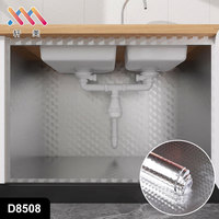Papier adhésif en aluminium pour cuisine, autocollant anti-graisse pour crédence, revêtement de protection pour armoires et étagères