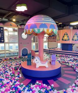 Customized Electric Lights Soft Play <b>Carousel</b> Merry Go Equipment Foam Ride <b>Horse</b> Kids Indoor Playground Party Rentles Machine - Product Image 1