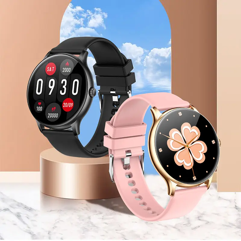 2024 appareils portables comme cadran rond appel filles femmes mode Smartwatch dames série montre intelligente pour téléphone Android IOS