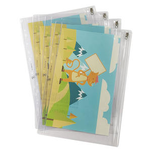 Modernqiu A4 PVC anneau <span class=keywords><strong>de</strong></span> poche en plastique document sac <span class=keywords><strong>de</strong></span> remplissage pochette fermeture éclair dossiers trous <span class=keywords><strong>de</strong></span> fichiers budget <span class=keywords><strong>liant</strong></span> sacs à feuilles mobiles - Product Image 2