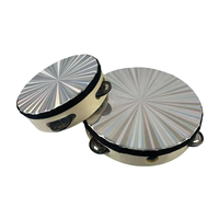 Tambourin LED clignotant à double rangée de 8 pouces, jouet de percussion lumineux portatif pour événements festifs