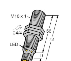 Sensor de proximidad Indus de alta estabilidad de metal <span class=keywords><strong>M18</strong></span> Salida de interruptor/detección de objetivo de metal a prueba de agua - Product Image 4