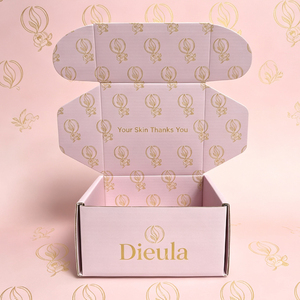 Custom Eco-Friendly Pink Cosmetic Shipping <b>Box</b> Gold Foil Logo <b>Box</b> For <b>Makeup</b> Gift Packaging - Product Image 1