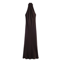 Robe texturée dos nu en satin de soie chic et plissée pour femme PB&ZA, nouvelle collection été 2026