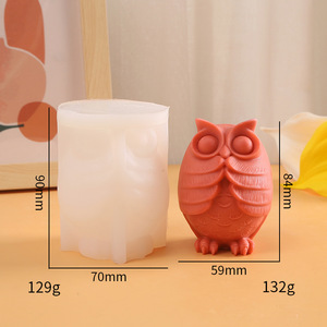 3D lindo búho silicona resina vela molde DIY jabón aromaterapia decoración del hogar <span class=keywords><strong>no</strong></span> escuches <span class=keywords><strong>No</strong></span> mires <span class=keywords><strong>No</strong></span> <span class=keywords><strong>hables</strong></span> pastel herramientas - Product Image 5