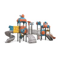 Grande structure de jeux pour enfants en plein air, toboggan en acier et en plastique pour usage commercial - Équipement de parc d'attractions de haute qualité