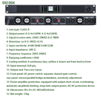Amplificateur de scène professionnel Ultra Power Version EN-8004 4 canaux 1500W 2500W Classe D numérique pour enceintes Line Array et subwoofers